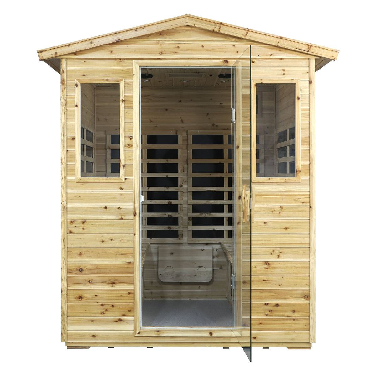Four Person Far-Infrared Old Fir Outdoor Sauna Room