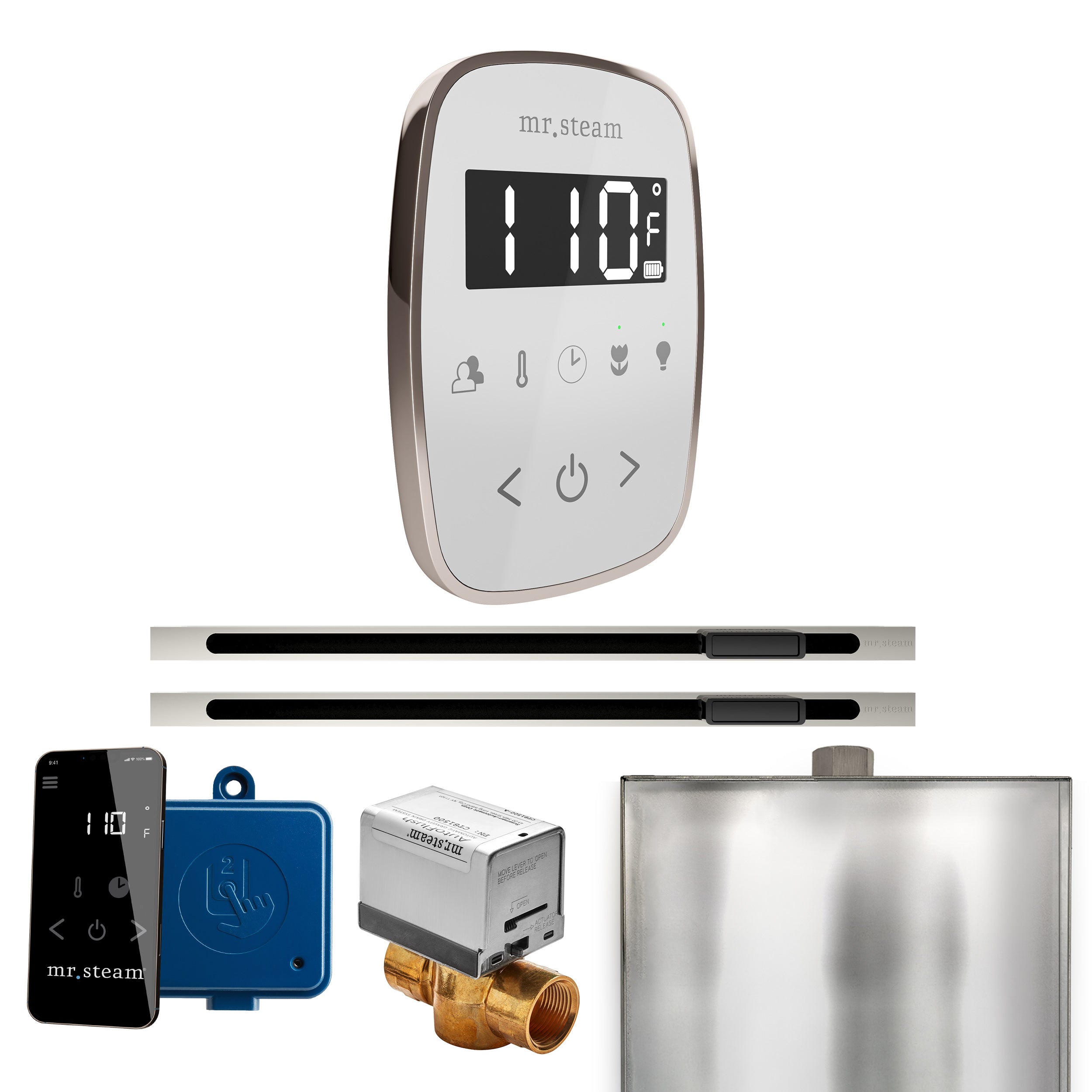 Mr. Steam ButlerFlex Max Steam Shower Control Package with TempoFlex Control and Linear Steamhead