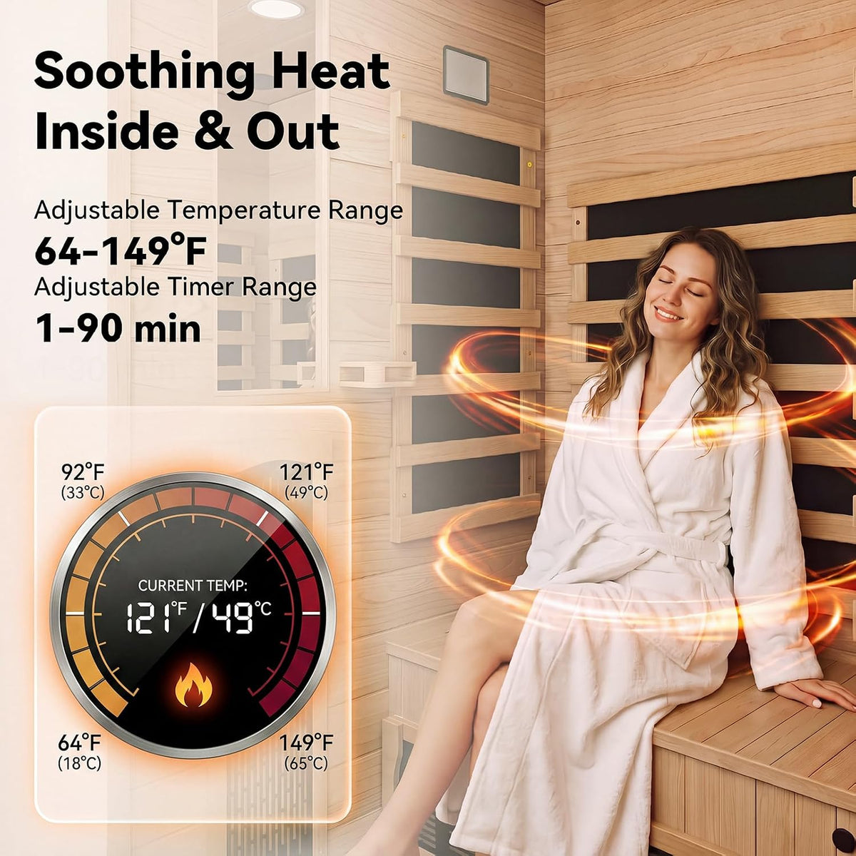 1 Person Full Spectrum Infrared Sauna, Home Sauna