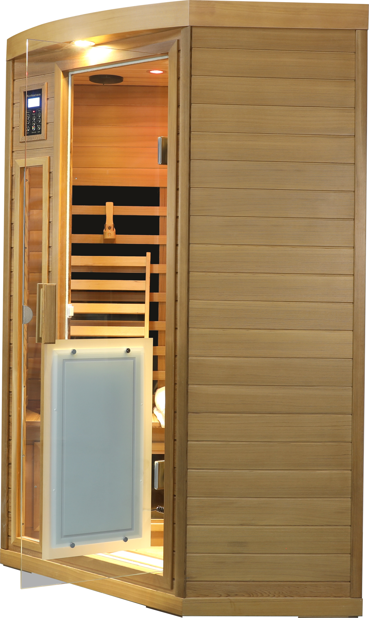 Low EMF Two person Far-infrared Red cedar Deluxe indoor pentagonal sauna room