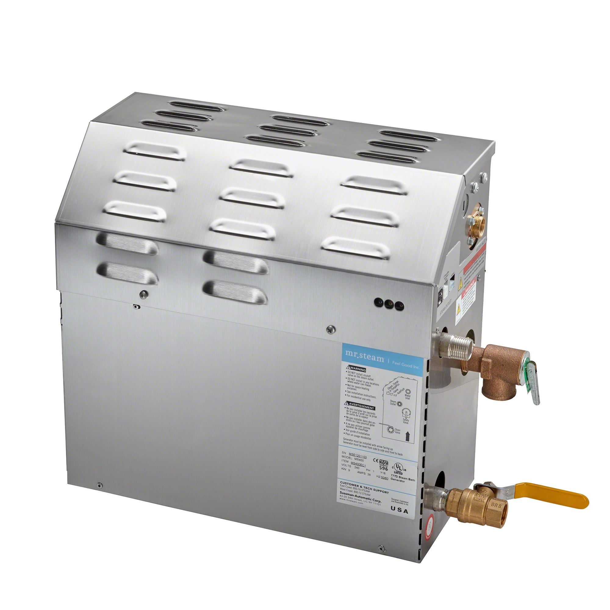 Mr. Steam MS400RB1 MS 9 kW (9000 W) Steam Shower Generator of 208 Volt & 1-Phase