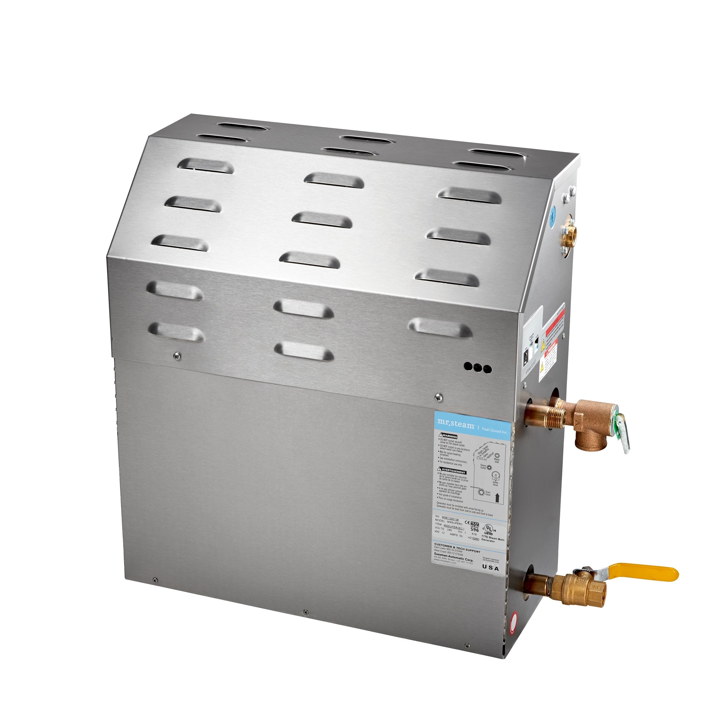 Mr. Steam MSSUPER1RB1X Super 10 kW (10000 W) Steam Shower Generator of 208 Volt & 1-Phase with Express Steam